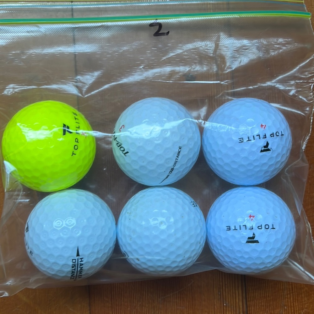 Topflite Used Golf Balls 6 Bundle